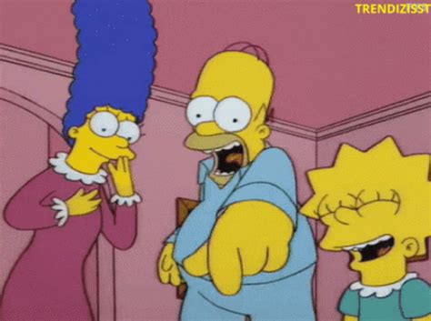 simpsons ha ha gif|simpsons laughing gif.